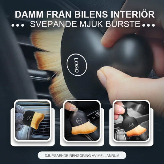Mjuk borste för att ta bort damm från bilens interiör