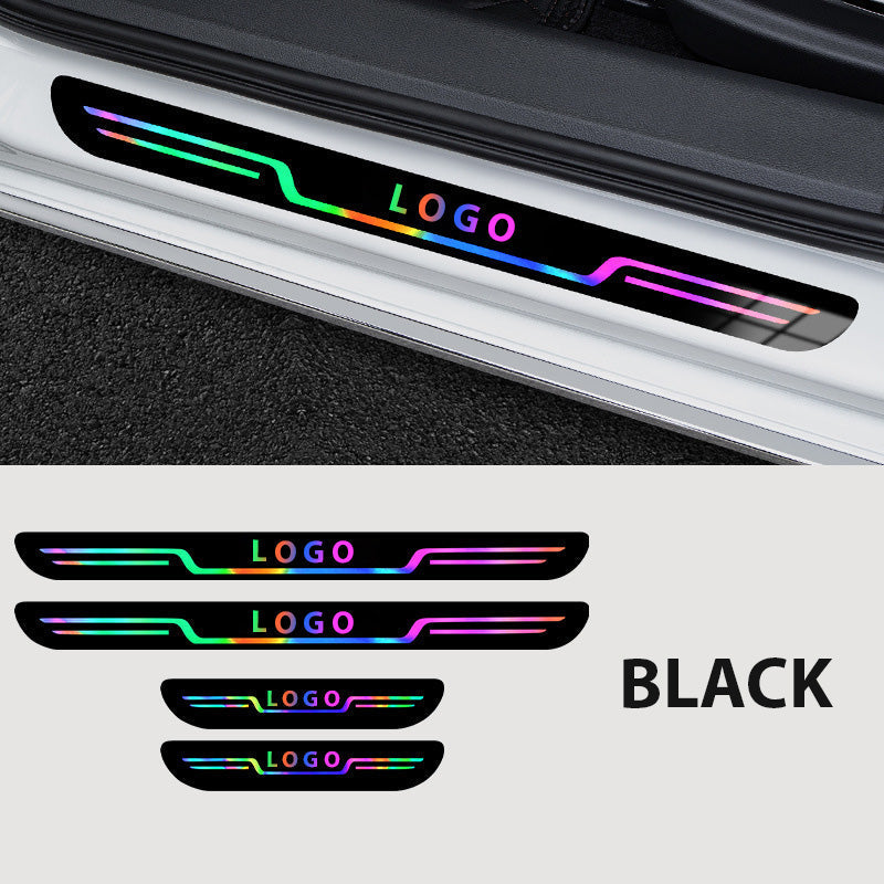 Akryl skyddsremsor för bilens dörrtröskel (4 dörrar / 1 uppsättning)