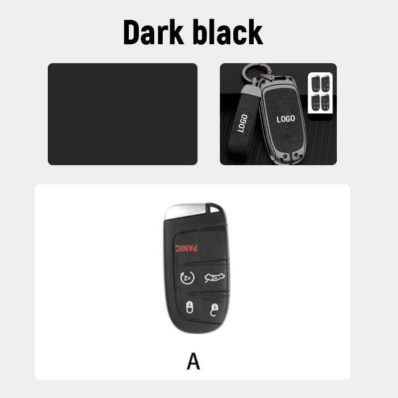 Nyckelring i läder för Jeep