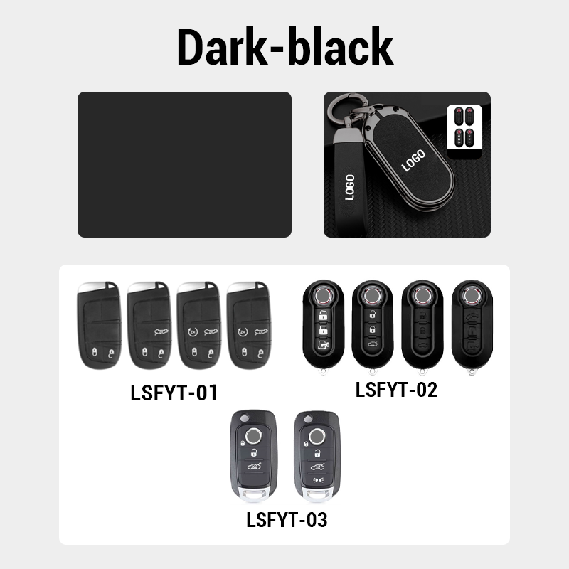 Nyckelring i läder för Fiat