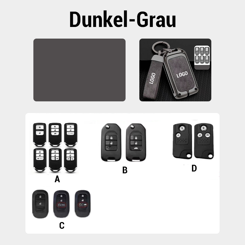 Nyckelring i läder för Honda