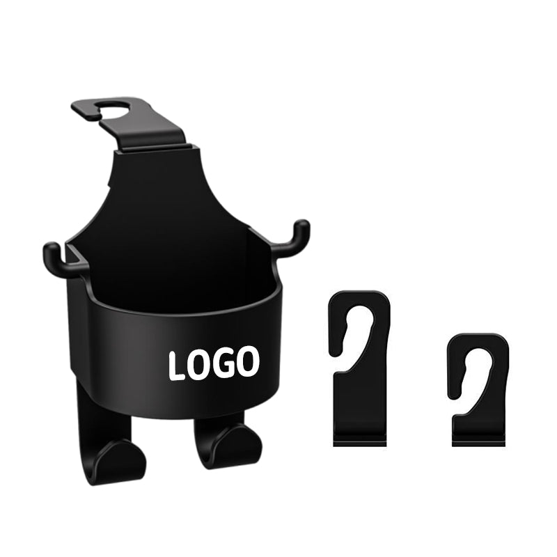 Vattenkoppshållare med krok för baksäte i bil