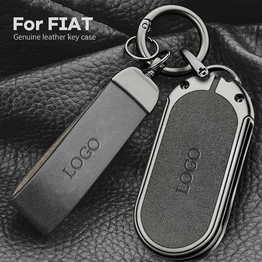 Nyckelring i läder för Fiat