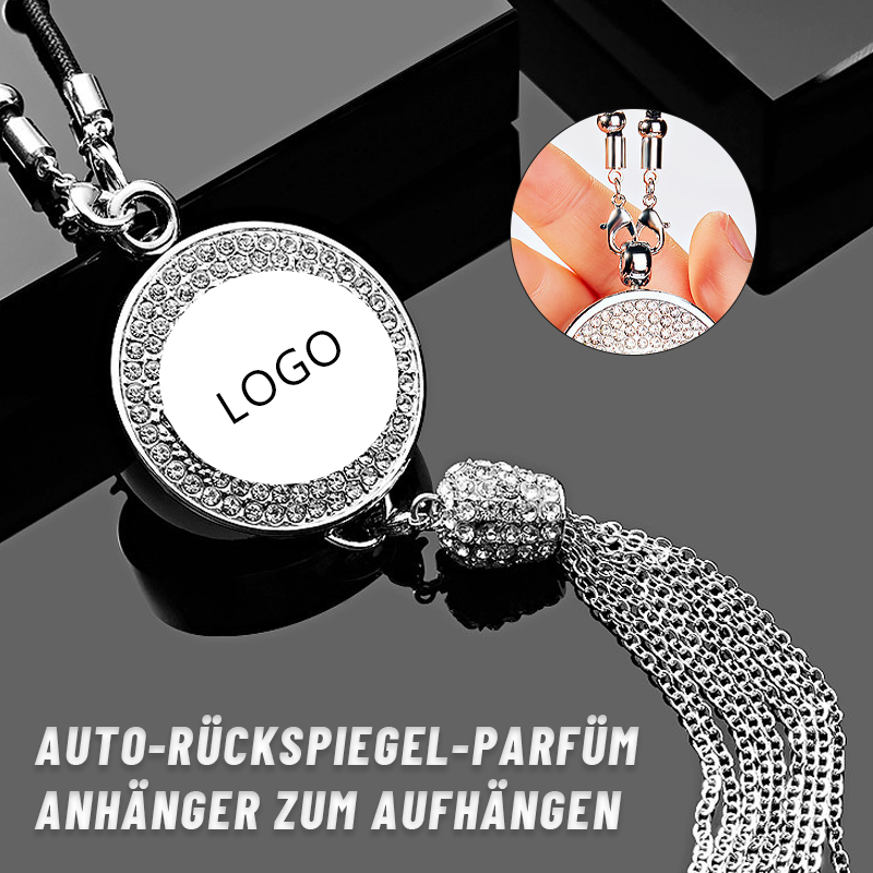 Parfymhänge med diamanter och billogotyp