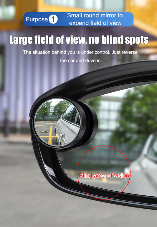 🔥Hett säljande🔥 Bilbackspegel Liten rund spegel Regnögonbryn (2 ST)