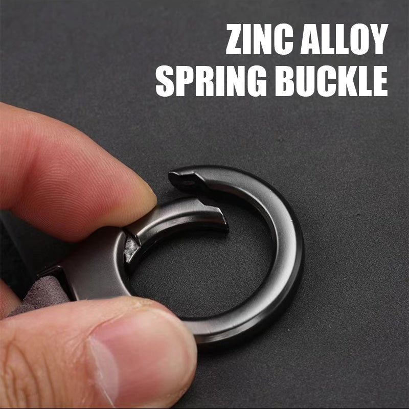 Solid färg metall läder bil nyckelring