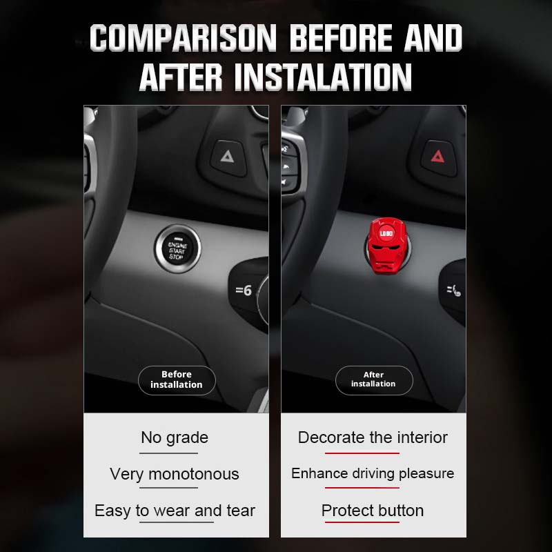 Premium metallhölje för tryck-och-startknapp | Hero Edition