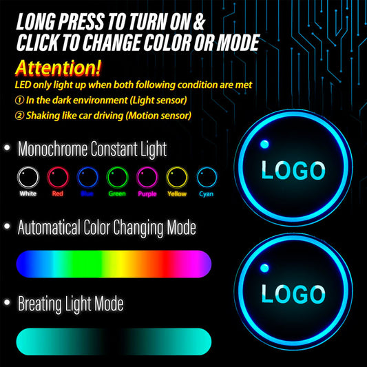 Bil färgglada Ambient Light Coaster