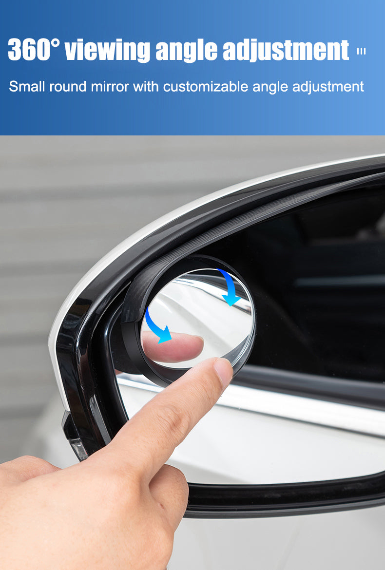 🔥Hett säljande🔥 Bilbackspegel Liten rund spegel Regnögonbryn (2 ST)