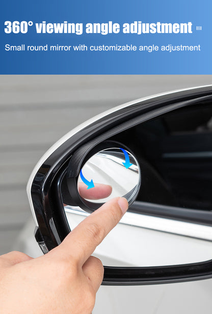 🔥Hett säljande🔥 Bilbackspegel Liten rund spegel Regnögonbryn (2 ST)