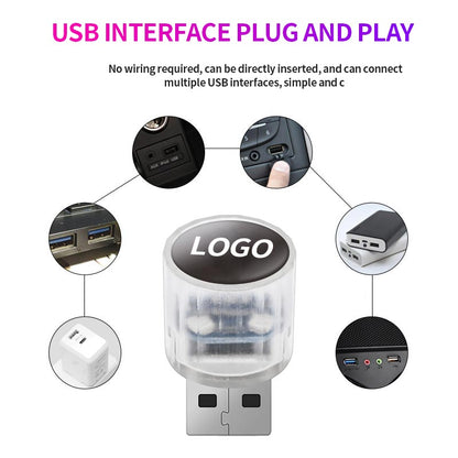 Mini USB LED-lampa för bilinteriör och atmosfär Dekorativ lampa