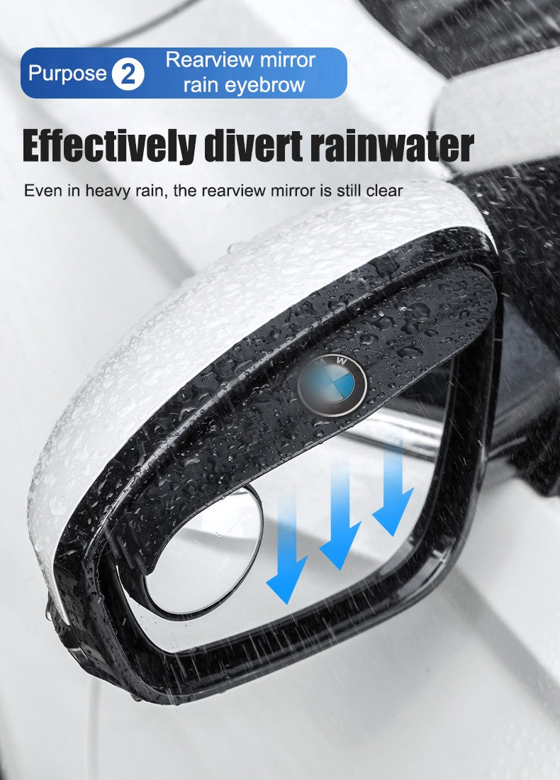 🔥Hett säljande🔥 Bilbackspegel Liten rund spegel Regnögonbryn (2 ST)