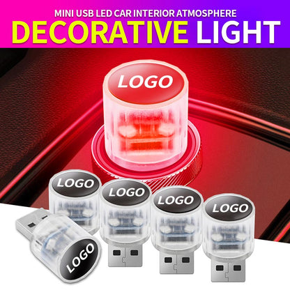 Mini USB LED-lampa för bilinteriör och atmosfär Dekorativ lampa